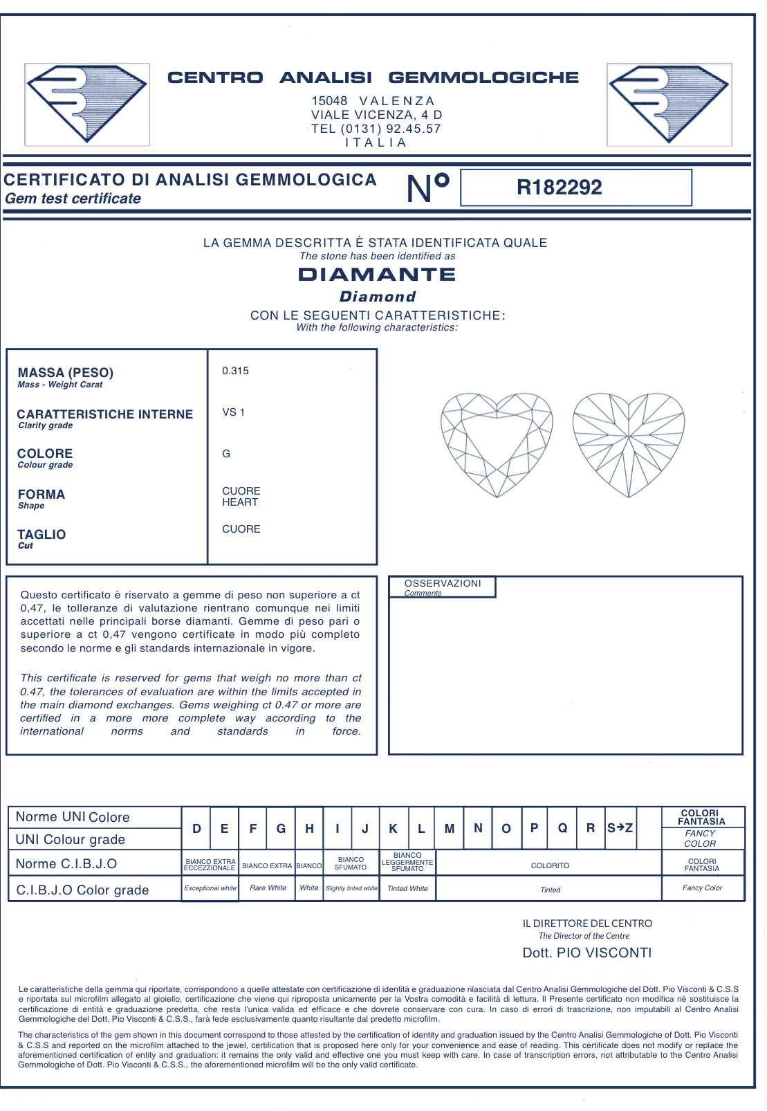 Collana Recarlo Anniversary Love in Oro 18KT 18KT e Diamanti Ct. 0,40