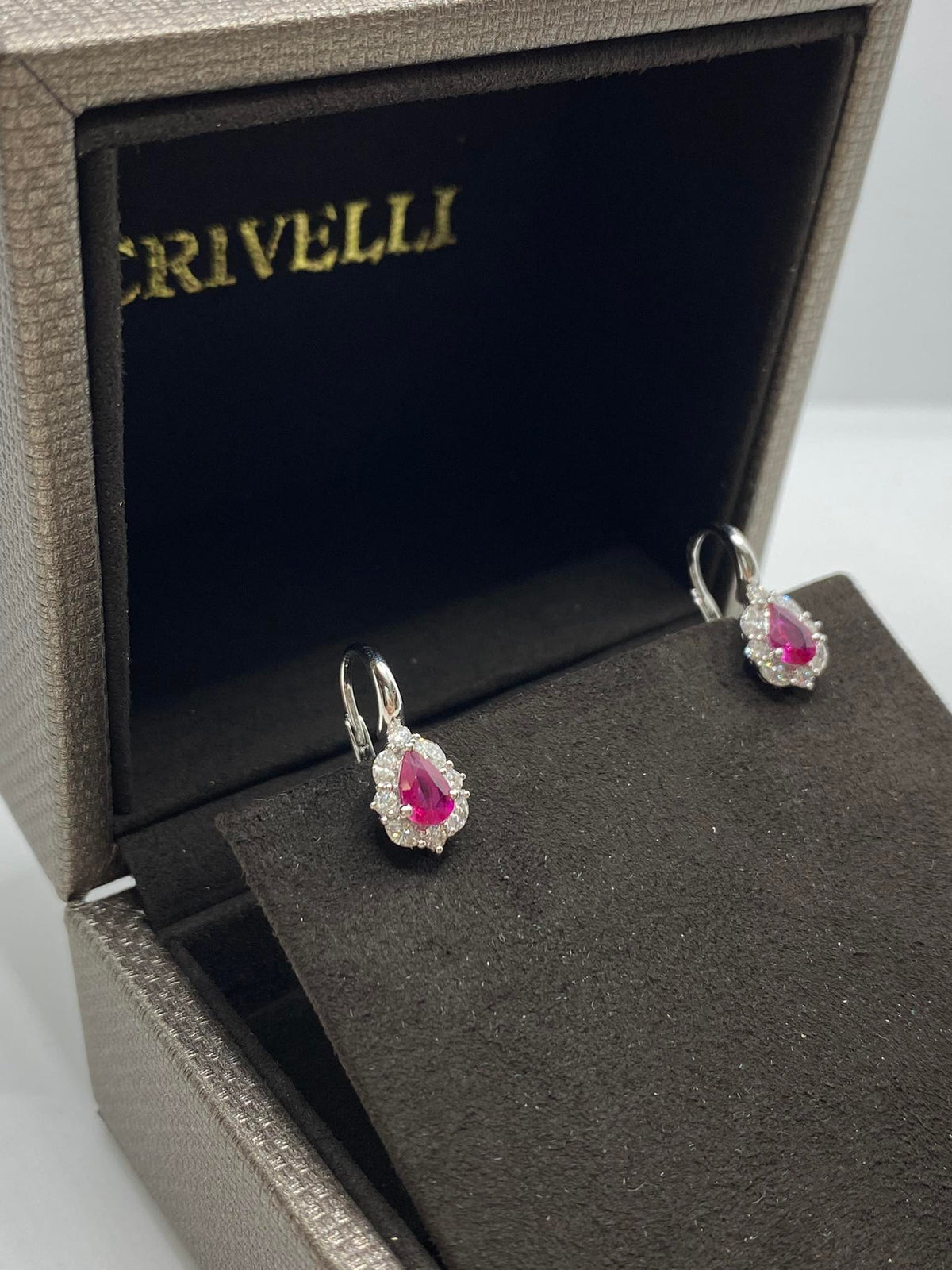 Orecchini Donna Crivelli con Rubino Ct 0,69 e Diamanti