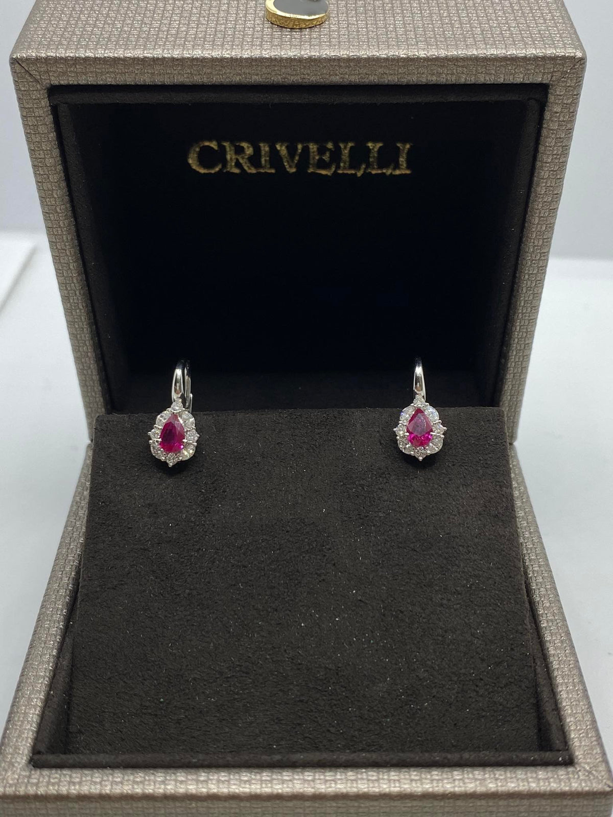 Orecchini Donna Crivelli con Rubino Ct 0,69 e Diamanti