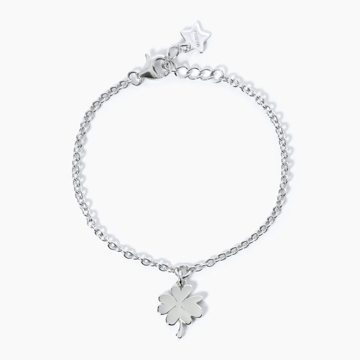 Bracciale Bambina Mabina con Quadrifoglio in Argento