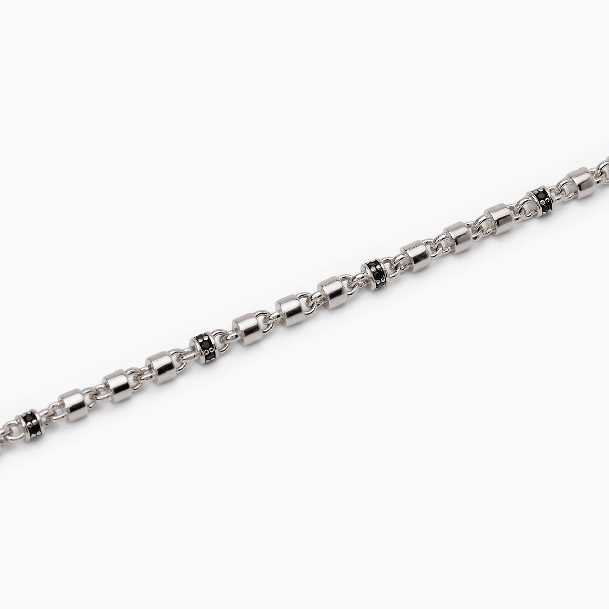 Bracciale Mabina Uomo in Argento con Zirconi Neri - 533631