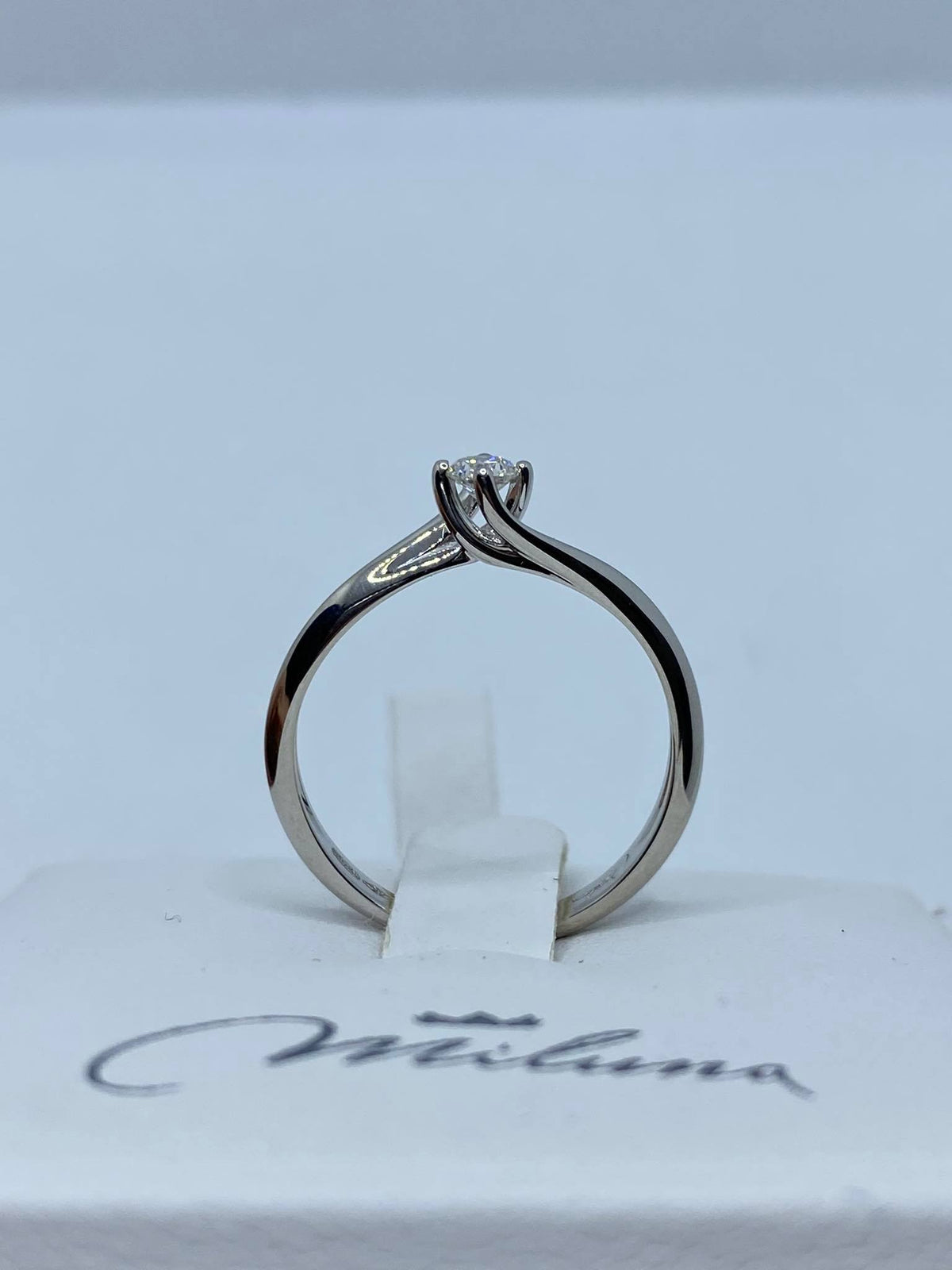 Anello Solitario Donna Miluna in Oro 18KT e Diamanti Ct. 0,13