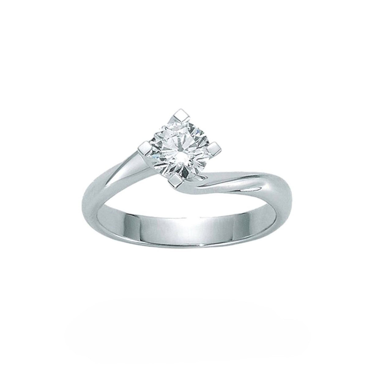 Anello Solitario Donna Miluna in Oro 18KT e Diamanti Ct. 0,15