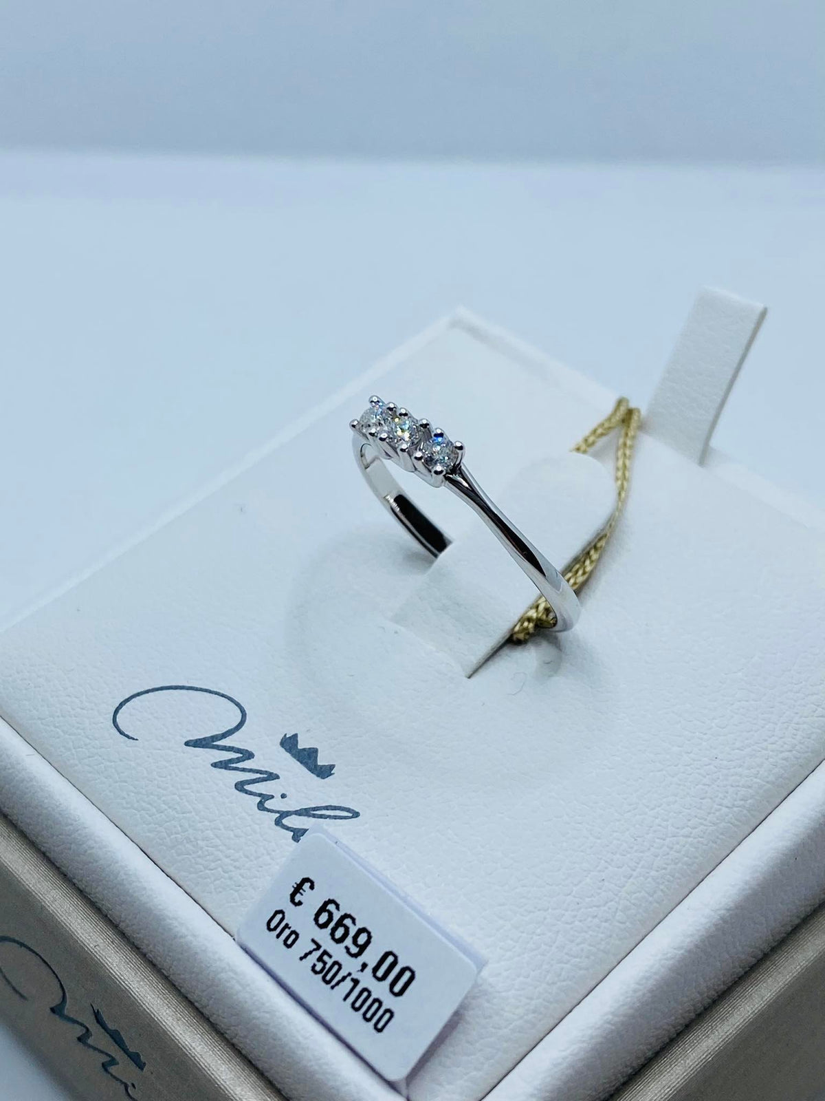 Anello Trilogy Donna Miluna in Oro 18KT e Diamanti Ct. 0,15