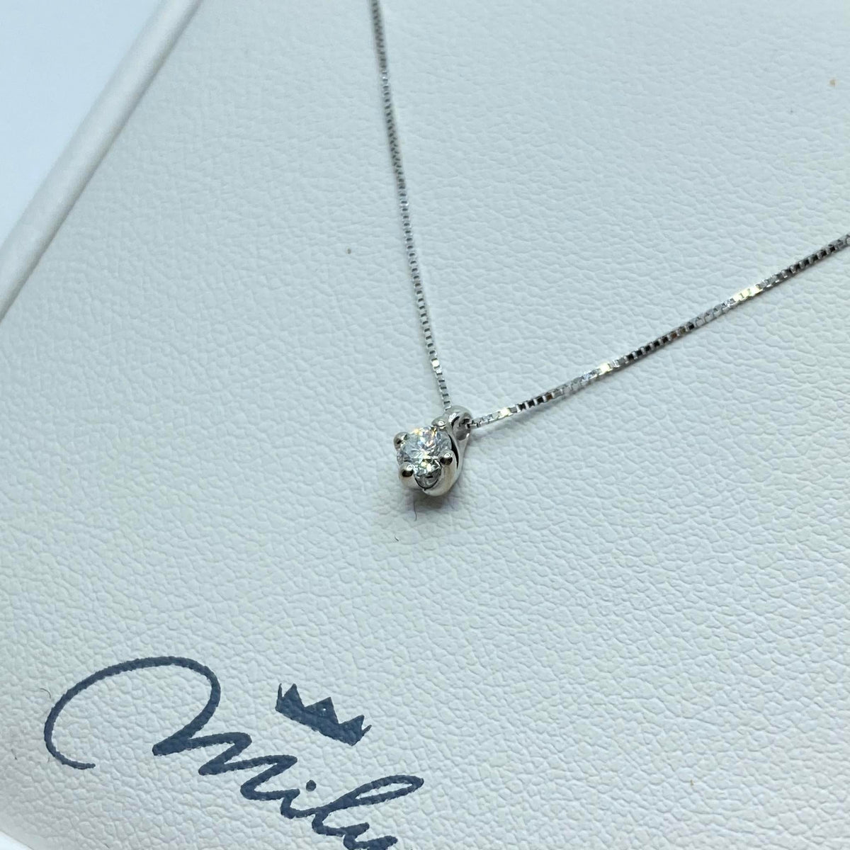 Collana Punto Luce Donna Miluna in Oro 18KT e Diamanti Ct. 0,13