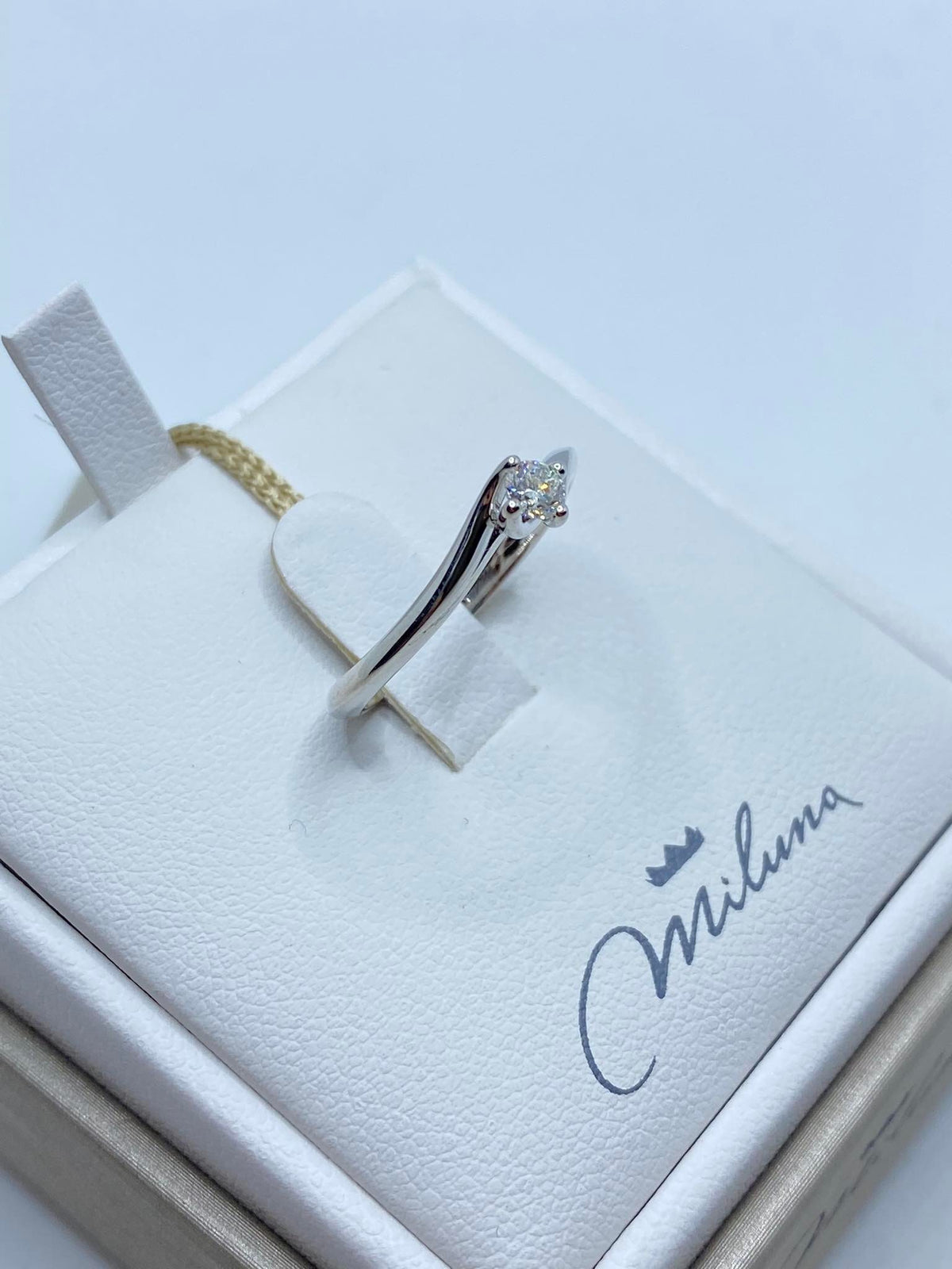 Anello Solitario Donna Miluna in Oro 18KT e Diamanti Ct. 0,13