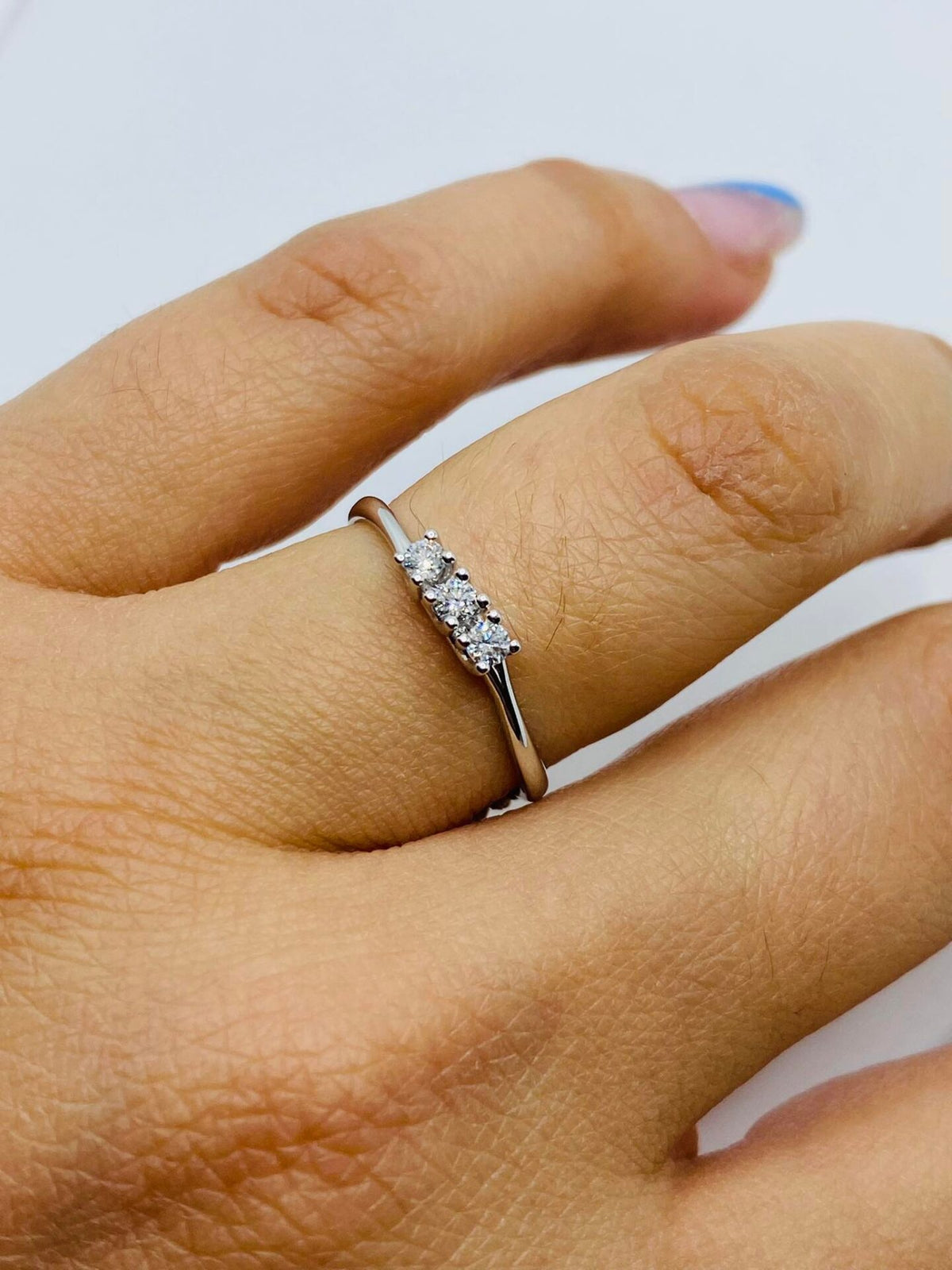 Anello Trilogy Donna Miluna in Oro 18KT e Diamanti Ct. 0,15