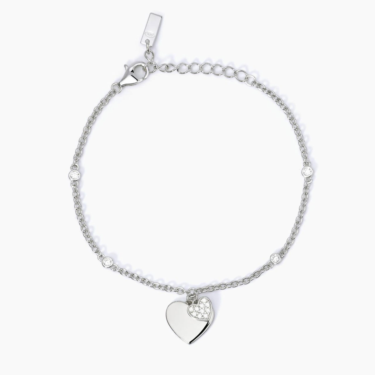 Bracciale Donna Mabina con Cuore in Argento e Zirconi