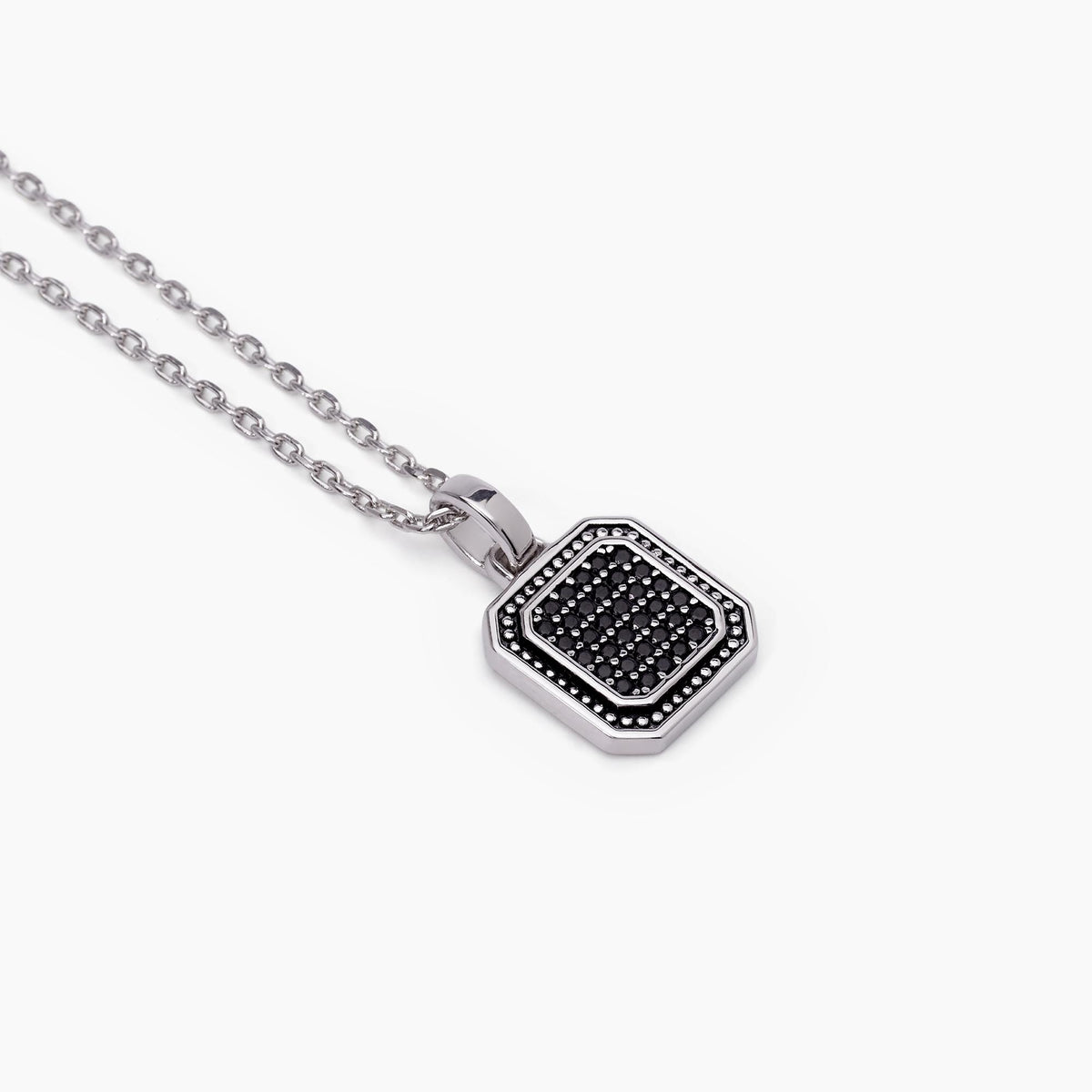 Collana Uomo Mabina in Argento con Ciondolo Ottagonale