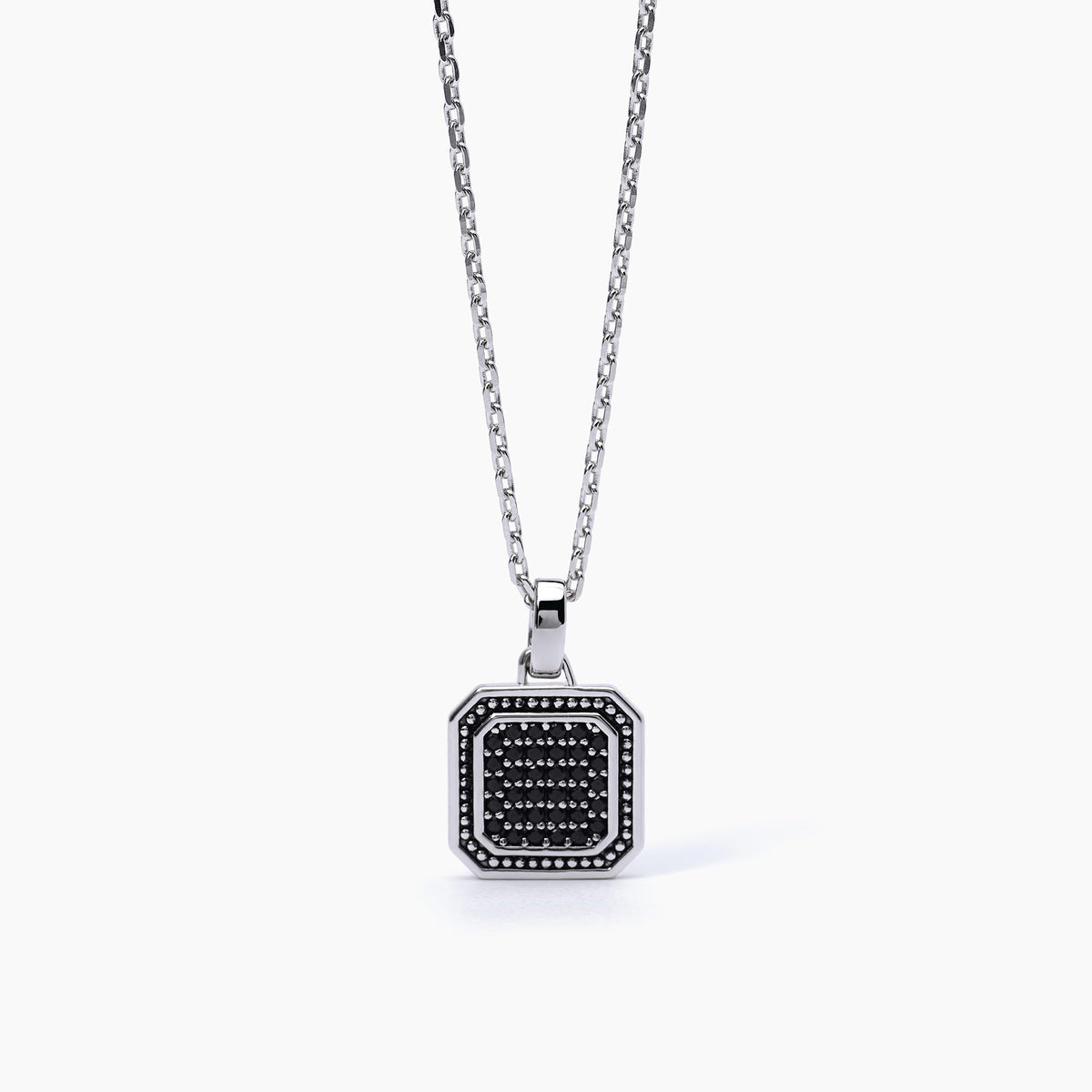 Collana Uomo Mabina in Argento con Ciondolo Ottagonale