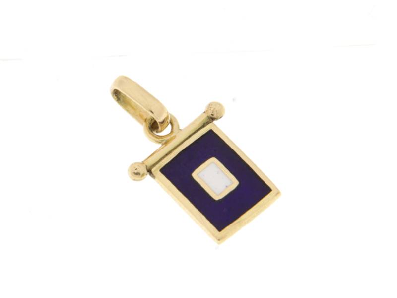 Ciondolo Bandiera Nautica Giovepluvio in Oro 18KT 18KT e Smalto