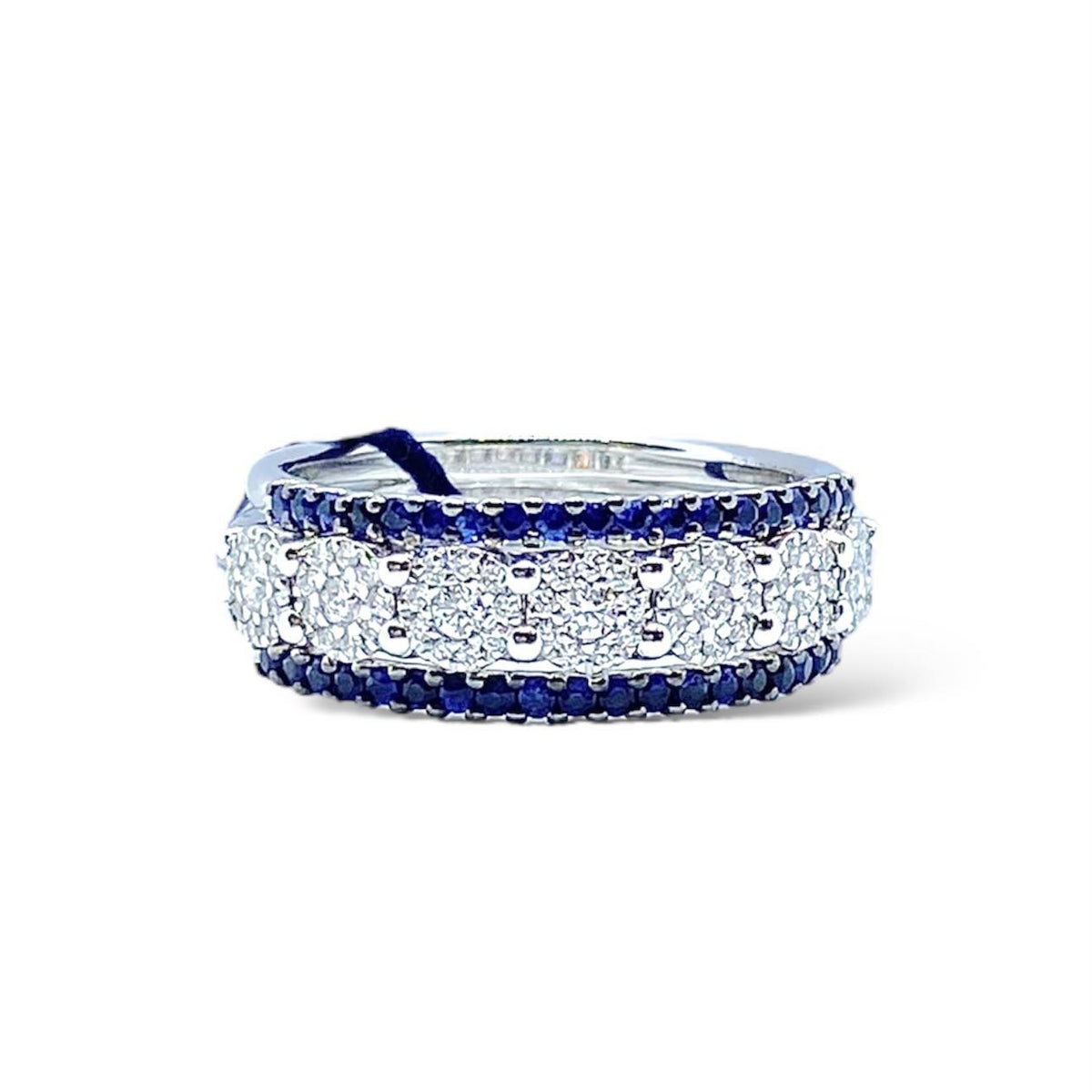 Anello Donna Recarlo con Zaffiri Ct 0.41 e Diamanti - r51fm139/zb