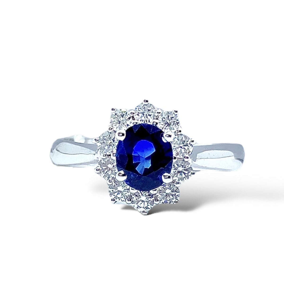 Anello donna Crivelli con Zaffiro 1.07 e Diamanti