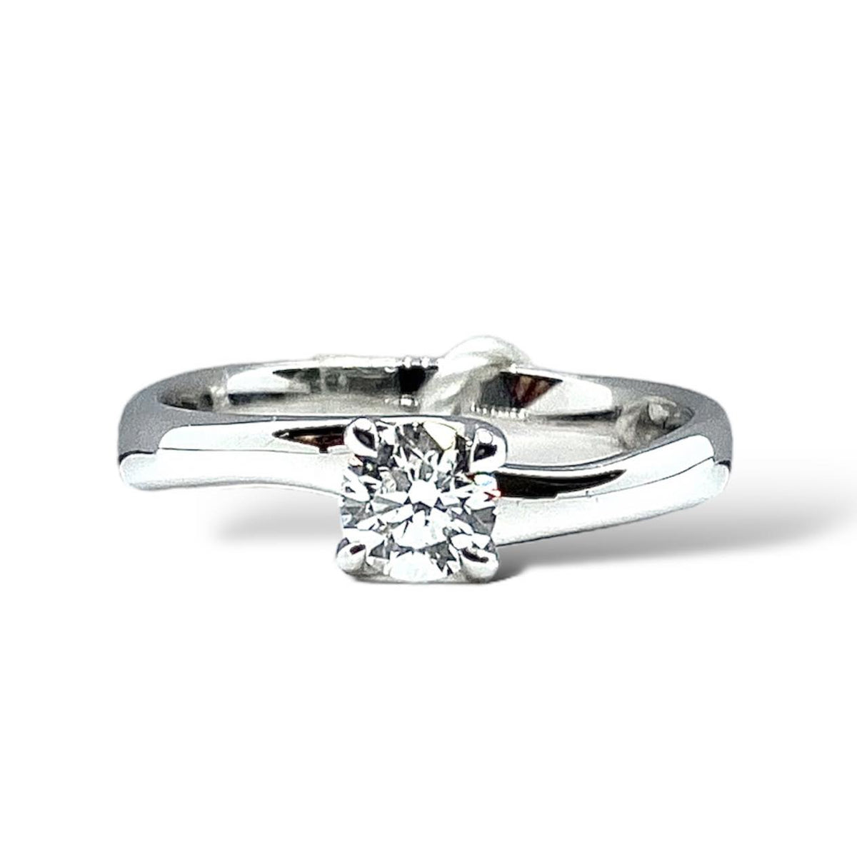 Anello Crivelli Solitario in Oro 18KT 18KT e Diamante Ct 0.40