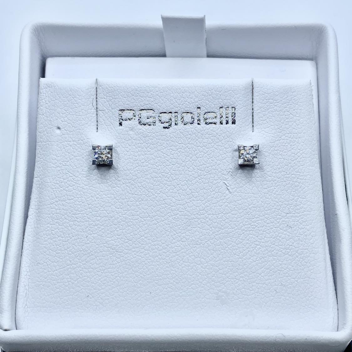 Orecchini Punto Luce Pg Gioielli con Diamanti Ct. 0,16