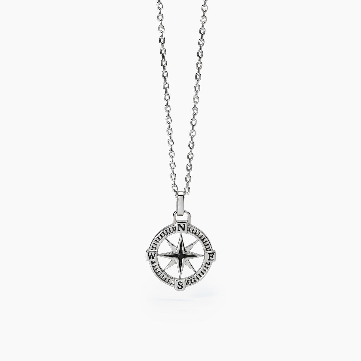 Collana da Uomo Mabina in Argento e Zirconi Neri