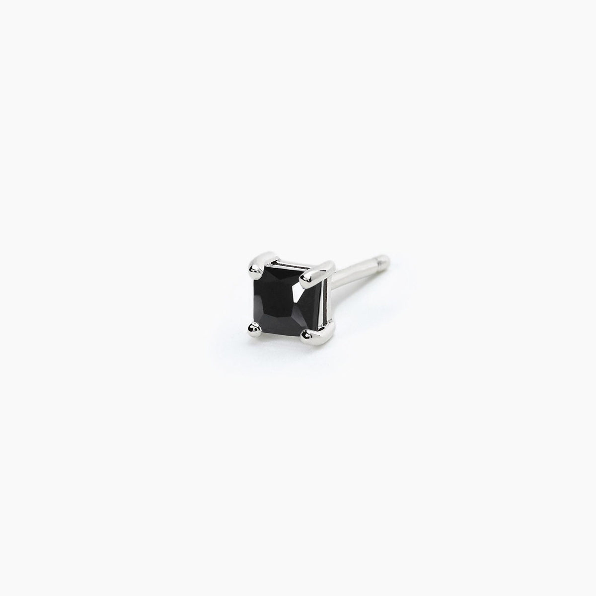 Mono Orecchino Mabina Uomo in Argento e Zircone Nero