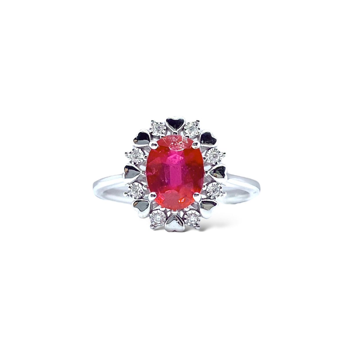 Anello Donna Oro 18KT con Rubino Ct. 1.60 e Diamanti