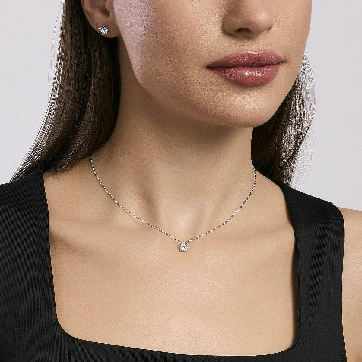 Collana Punto Luce Donna Mabina in Argento Shiny