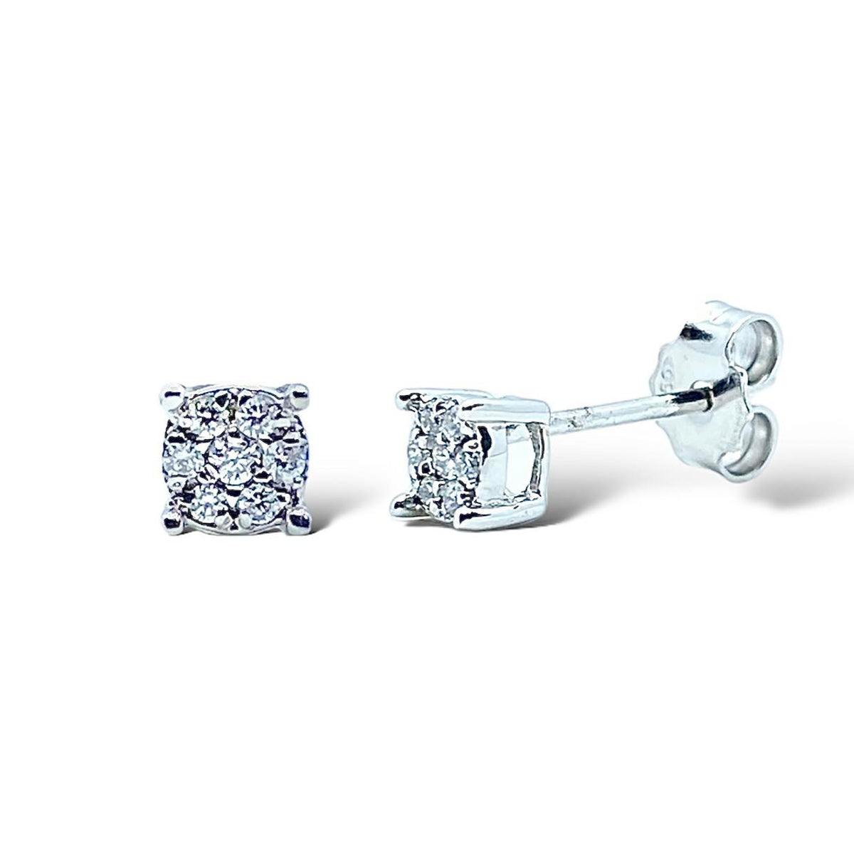 Orecchini Pg Gioielli Punto Luce Pavè con Diamanti Ct. 0,08
