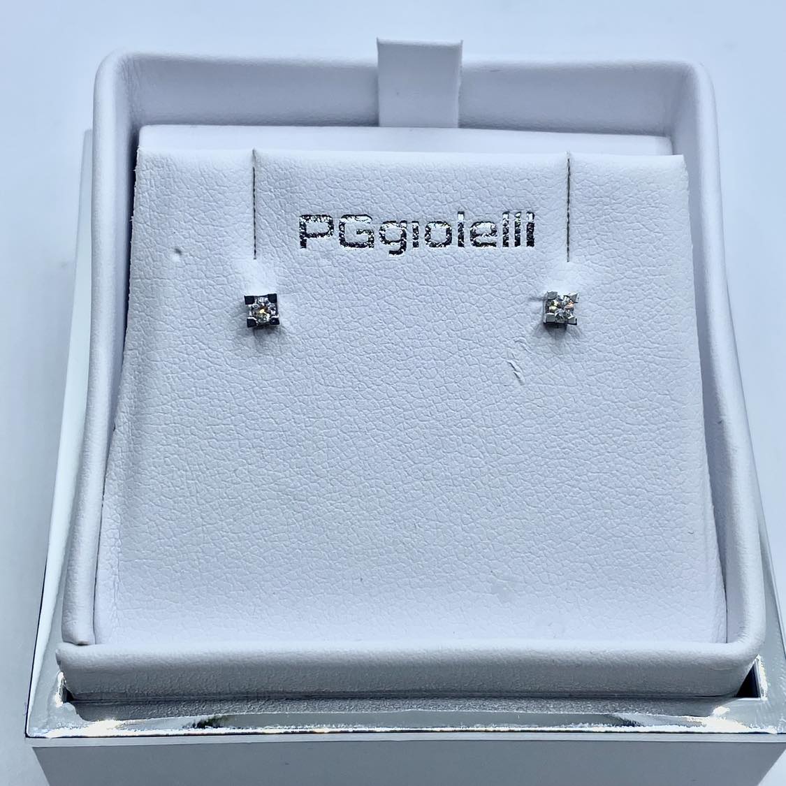 Orecchini Punto Luce Pg Gioielli con Diamanti Ct. 0,08
