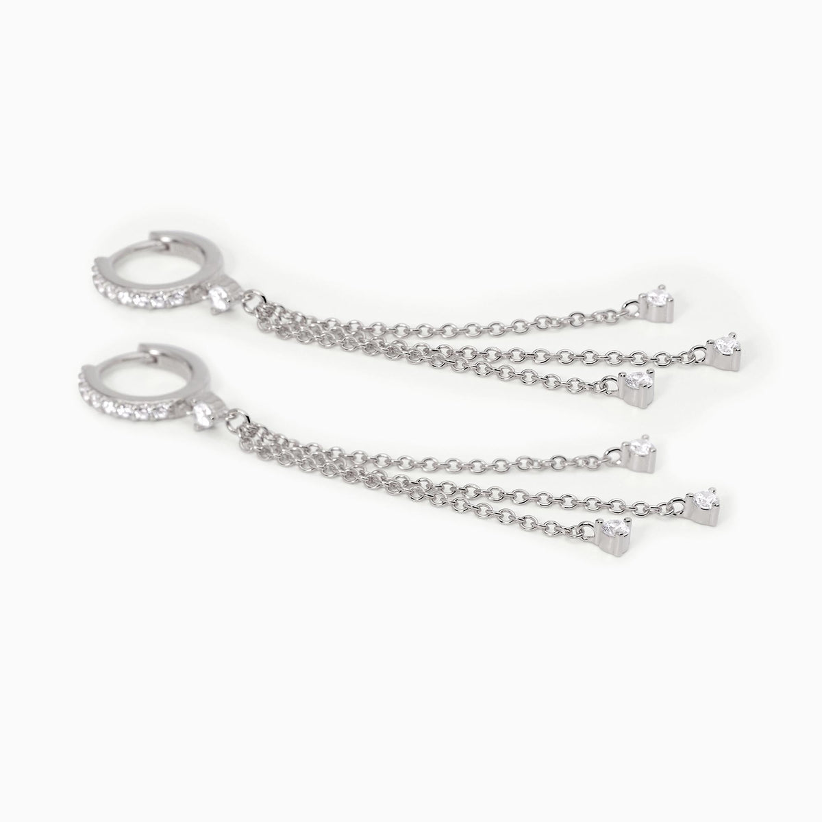 Orecchini Donna Mabina in Argento Rodiato e Zirconi