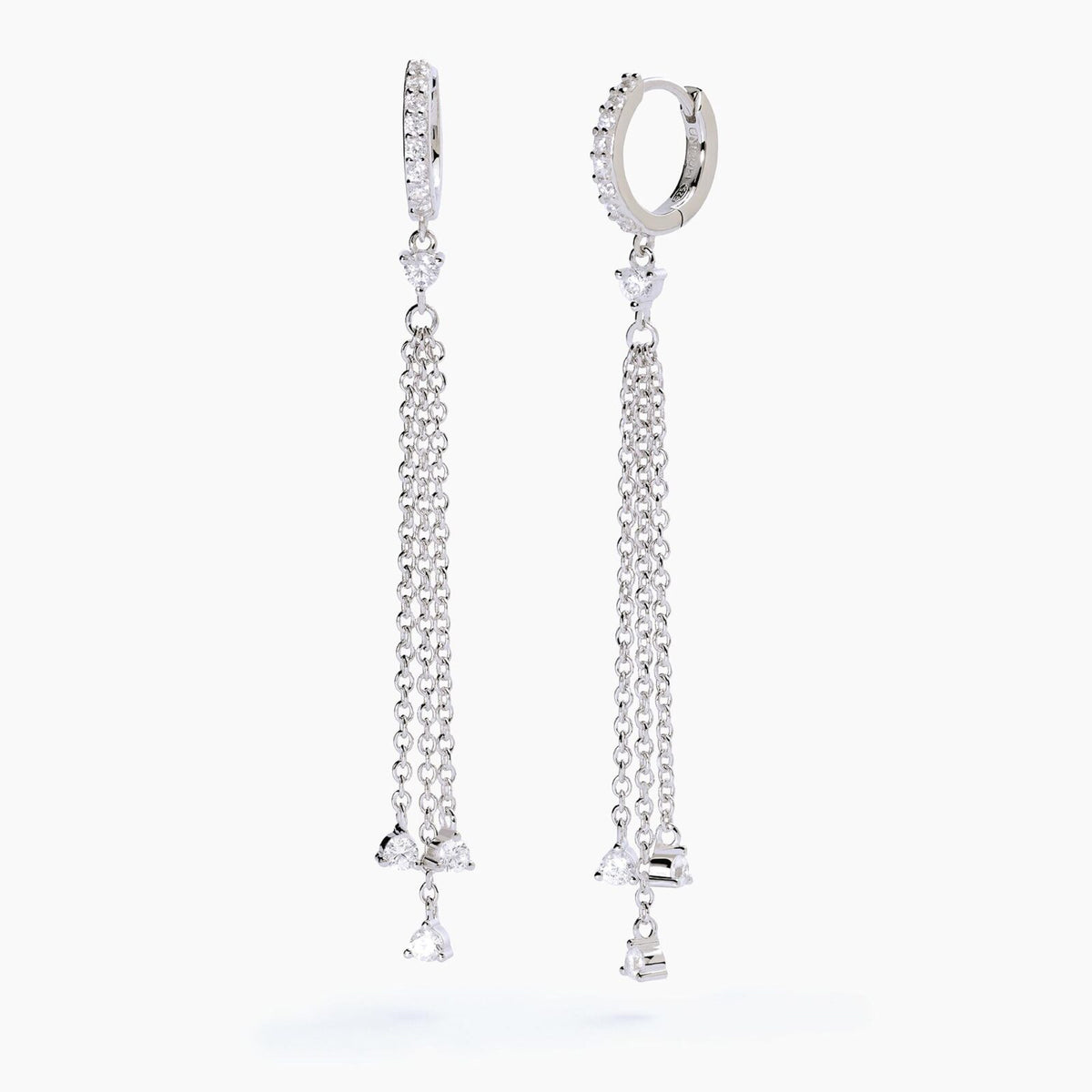 Orecchini Donna Mabina in Argento Rodiato e Zirconi