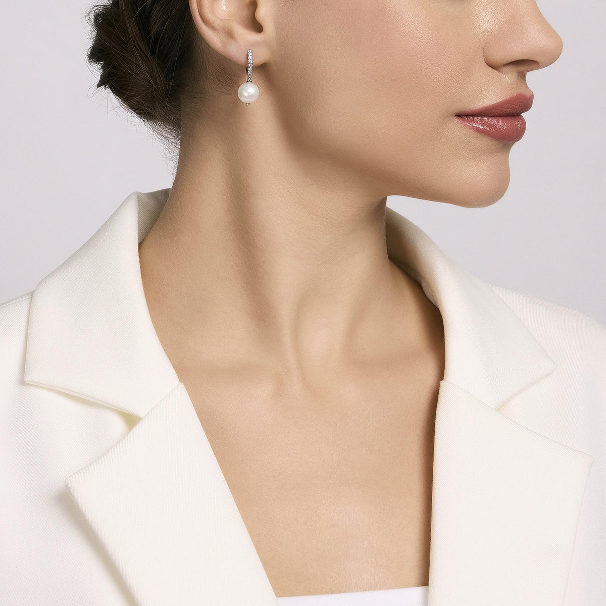Orecchini Donna Mabina in Argento con Zirconi e Perle - 563604