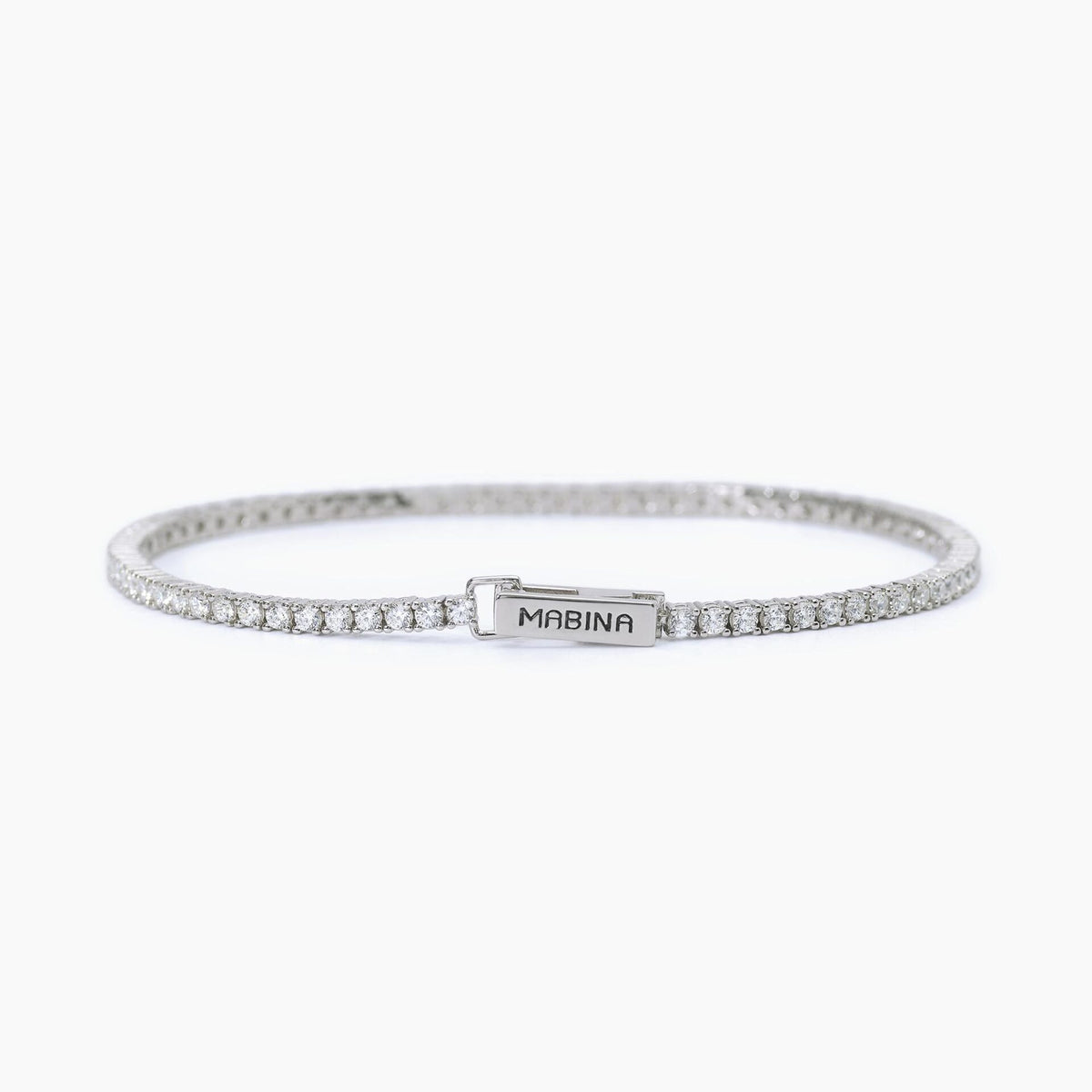 Bracciale Tennis Mabina Uomo in Argento e Zirconi