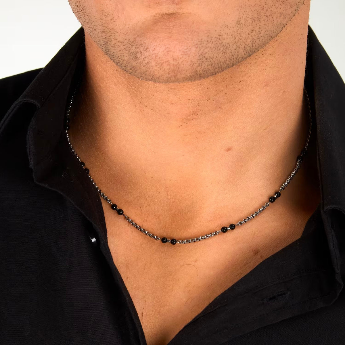 Collana Uomo Morellato Terra in Acciaio e Onice