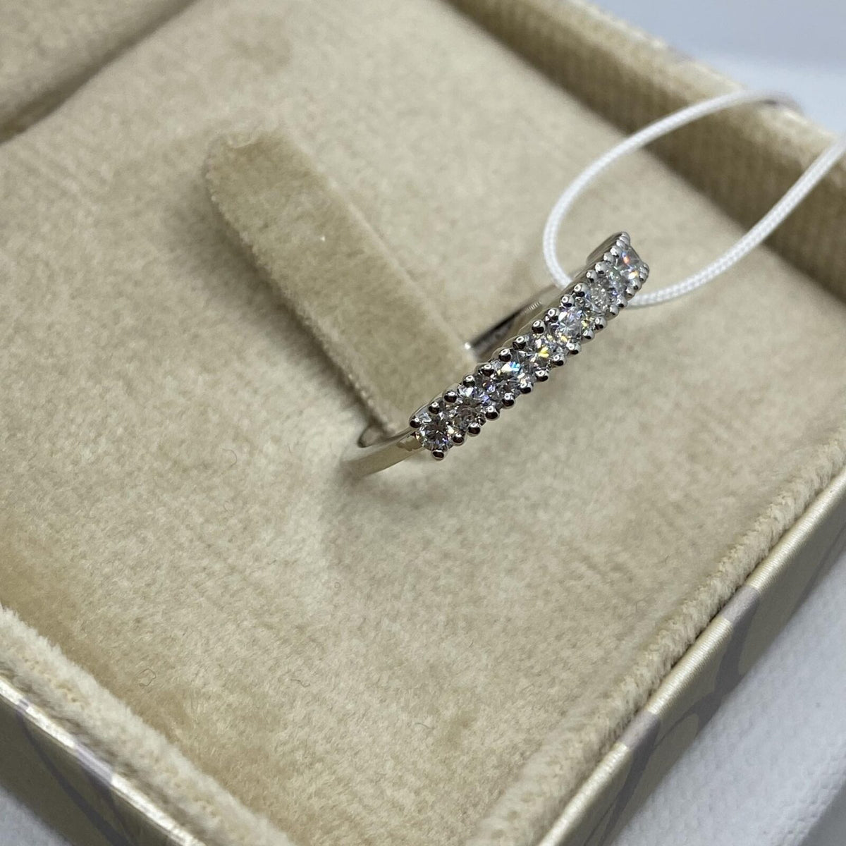 Anello Veretta a Dieci Donna Oro 18KT con Diamanti Ct. 0,50