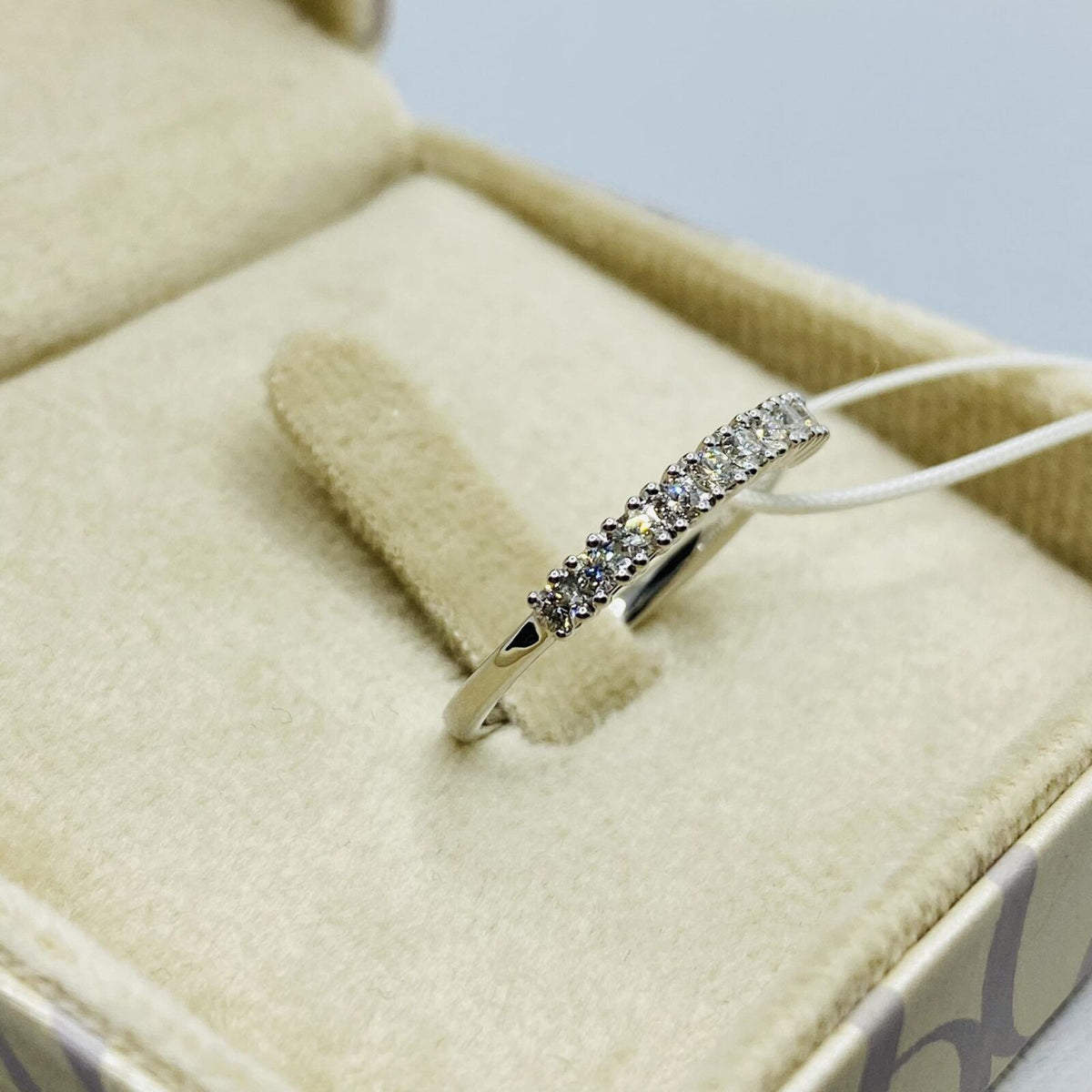 Anello Veretta a Dieci Donna Oro 18KT con Diamanti Ct. 0,30