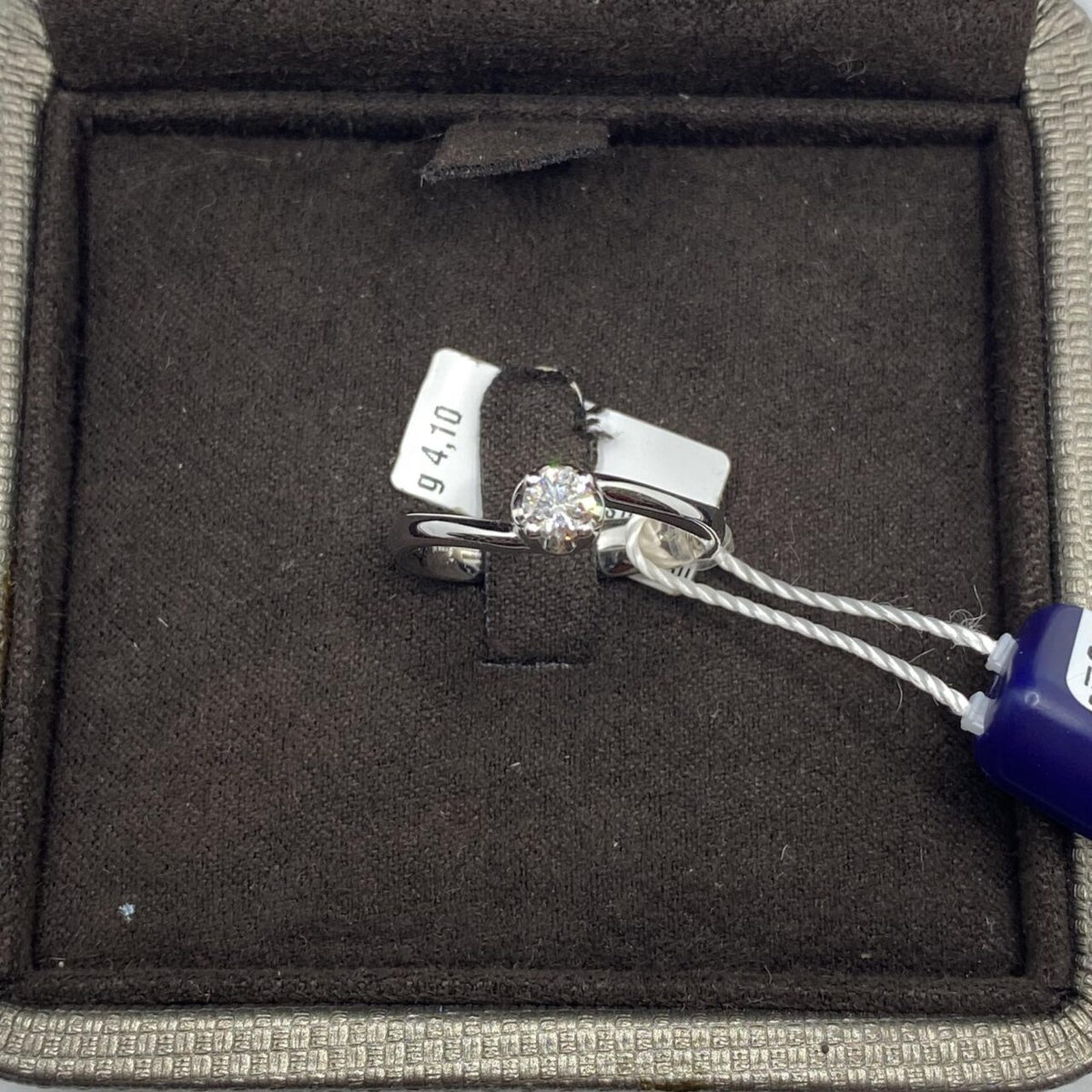 Anello Crivelli Solitario in Oro 18KT 18KT e Diamante Ct 0.27