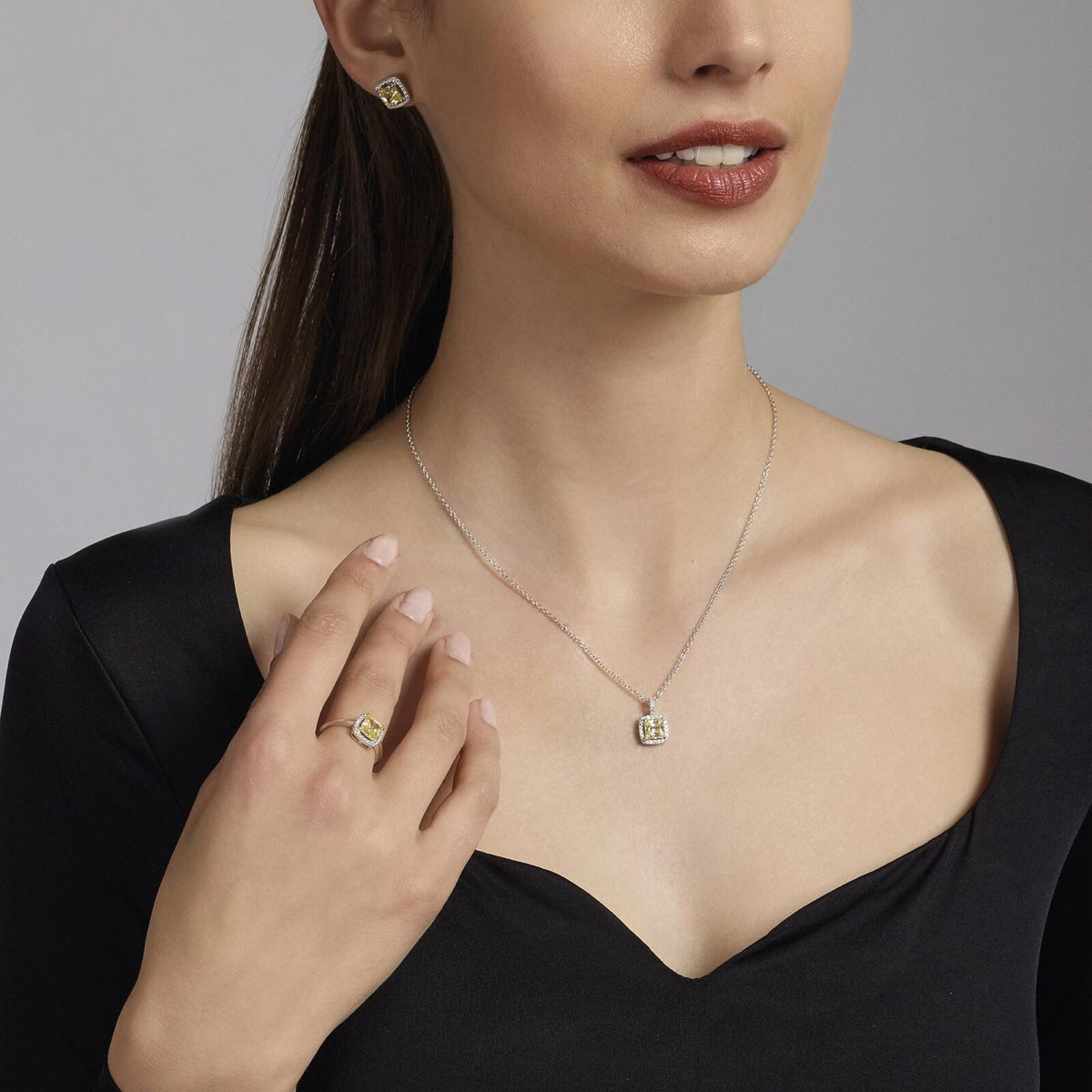 Collana Donna Mabina in Argento con Zirconi