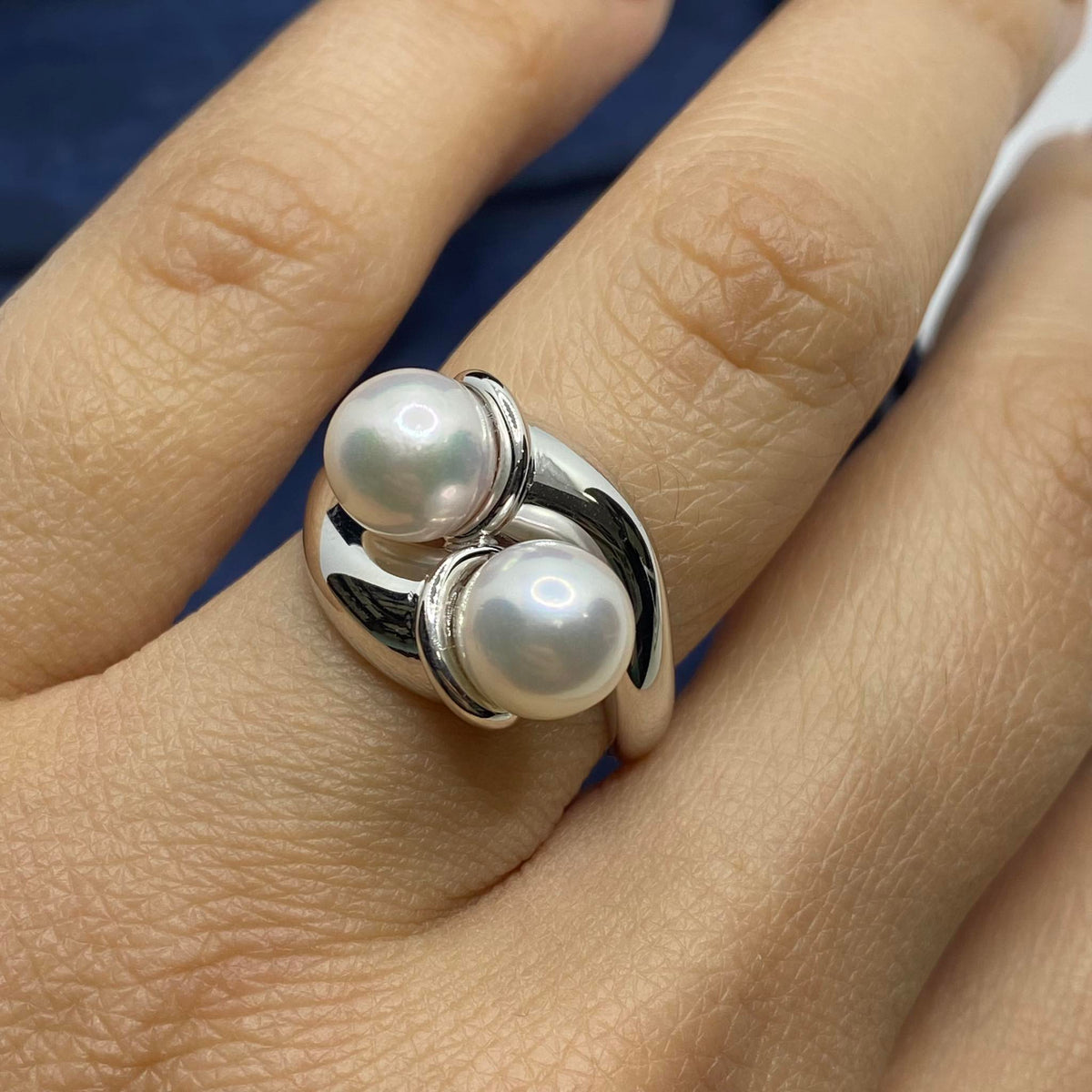 Anello Asayo in Oro 18KT 18KT 750% con Perla di Acqua Salata