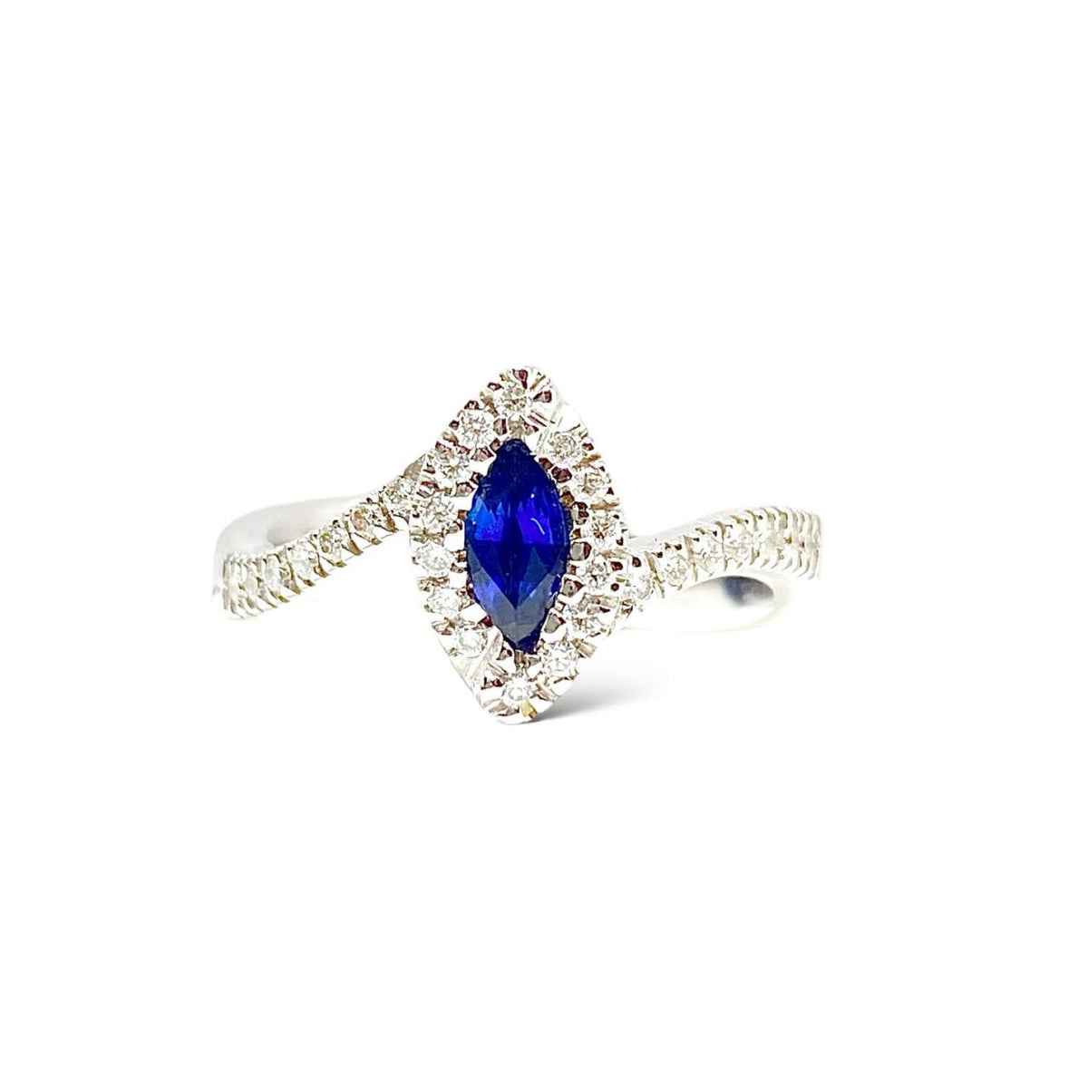 Anello donna Recarlo in Oro 18KT 18KT con Zaffiro Ct 0.30 e Diamanti