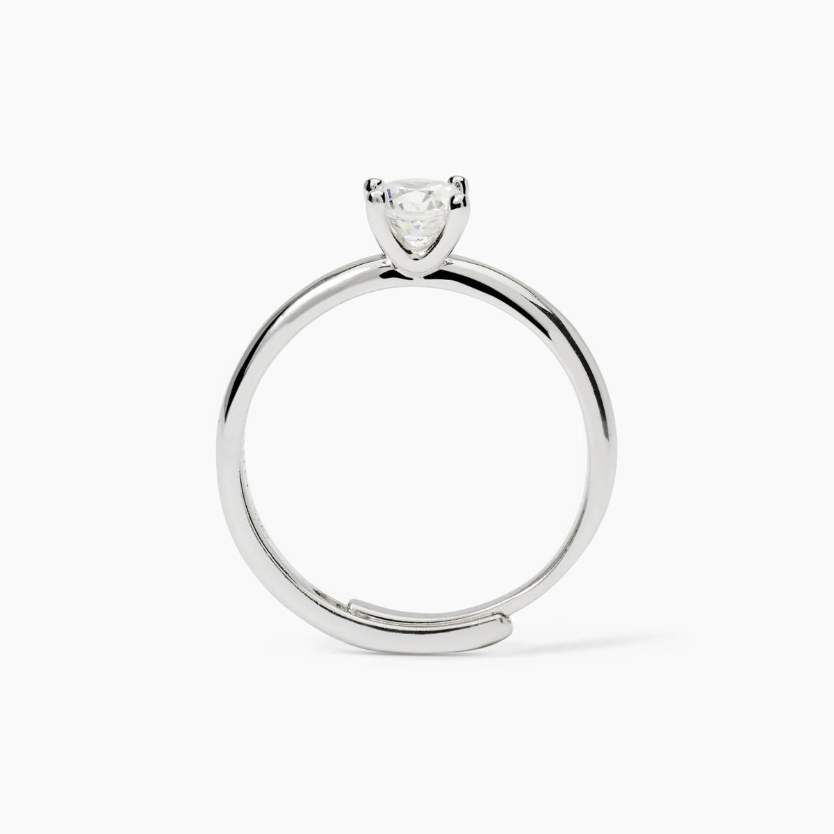 Anello Solitario Mabina in Argento e Zircone