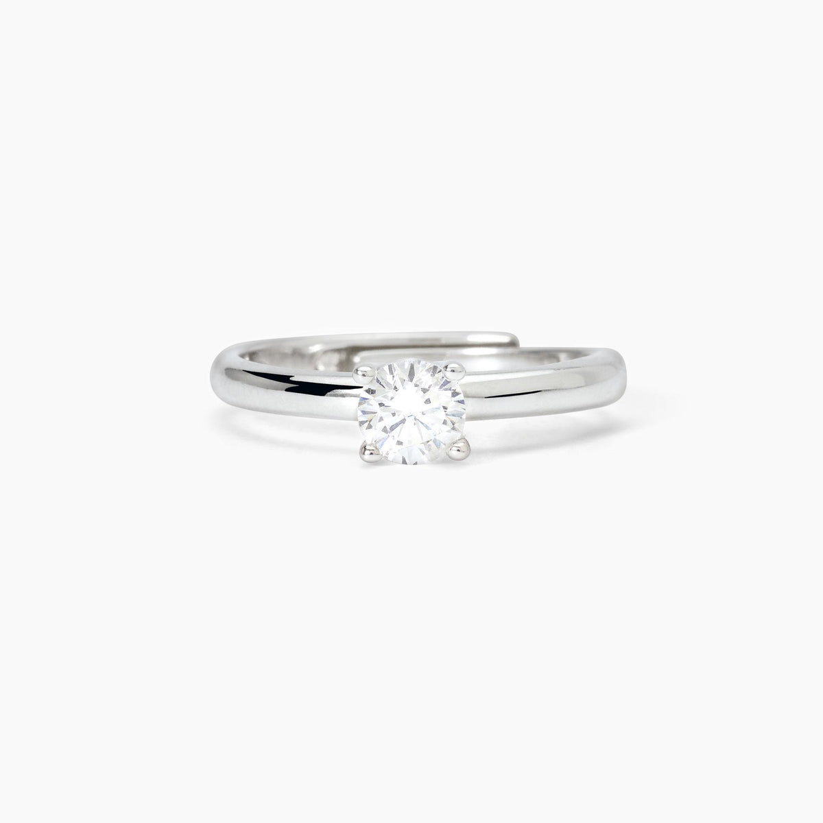 Anello Solitario Mabina in Argento e Zircone