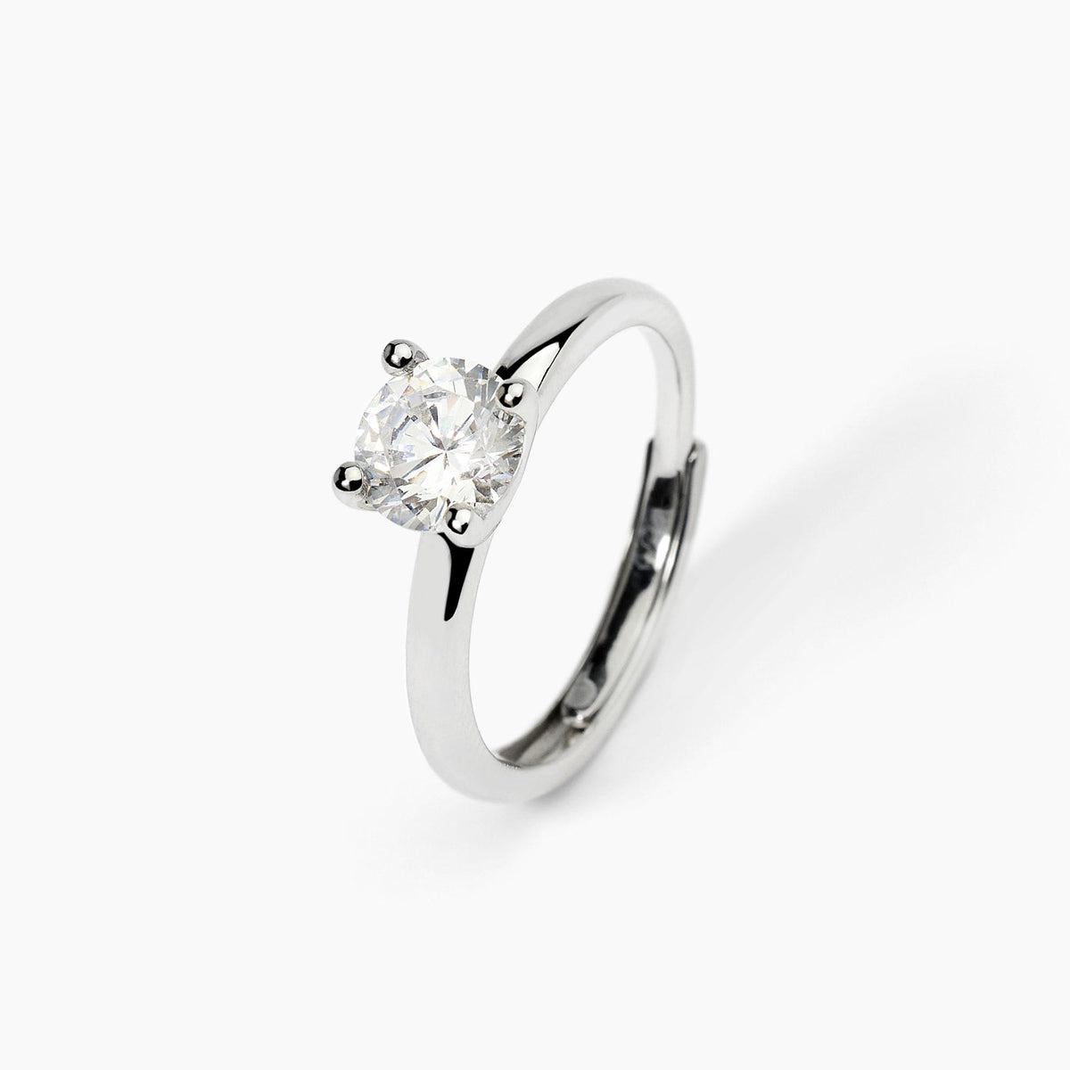 Anello Solitario Mabina in Argento e Zircone