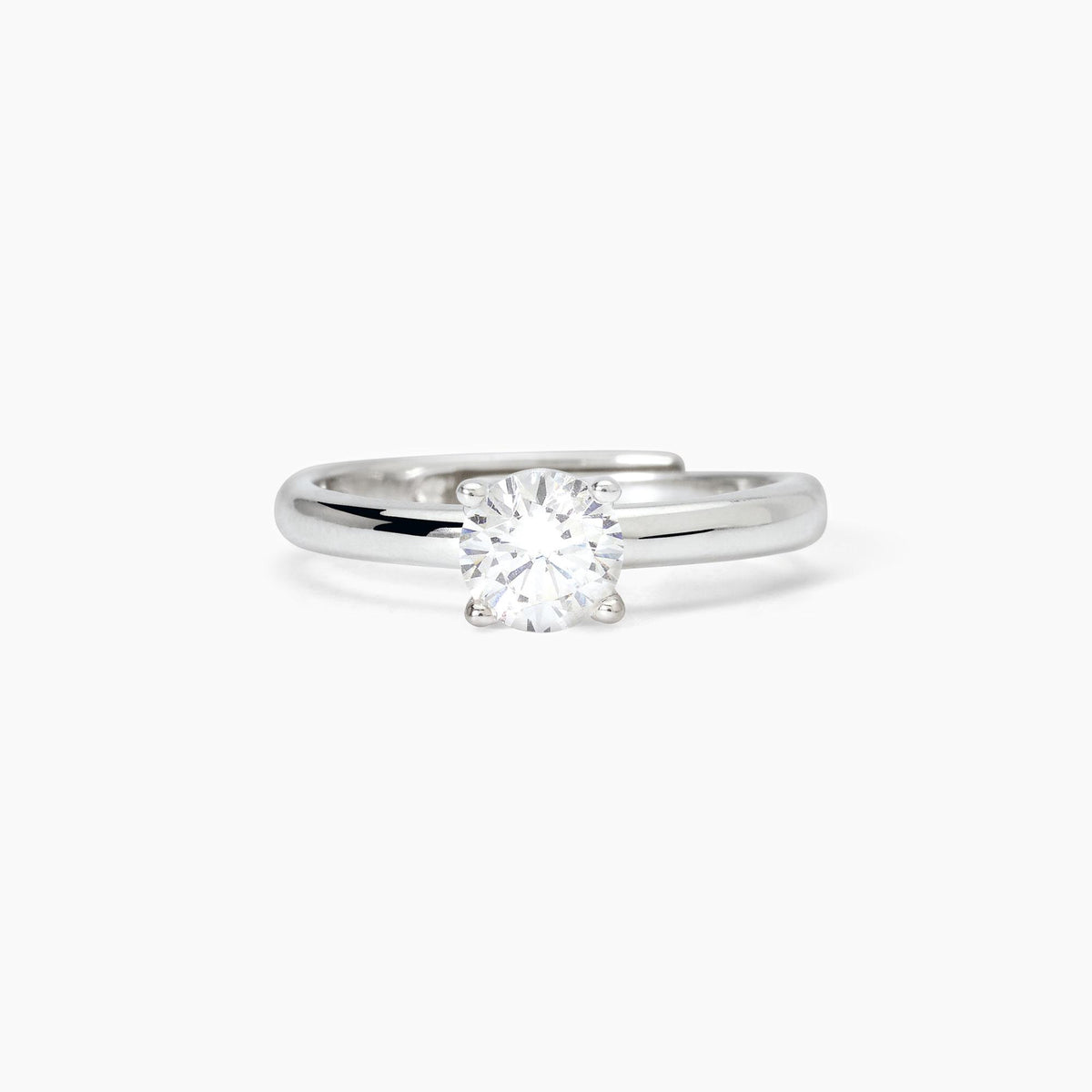Anello Solitario Mabina in Argento e Zircone