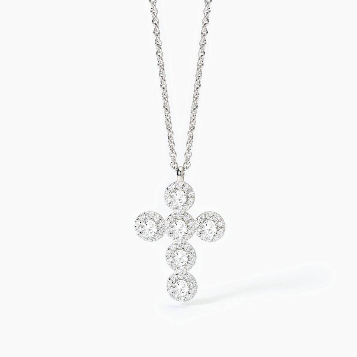 Collana con Croce Mabina in Argento e Zirconi