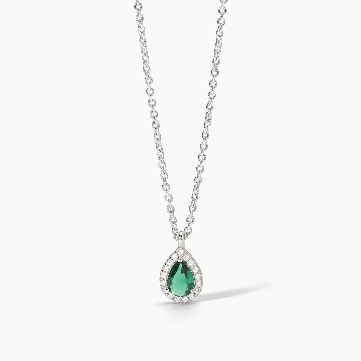 Collana Donna Mabina a Goccia in Argento e Zirconi