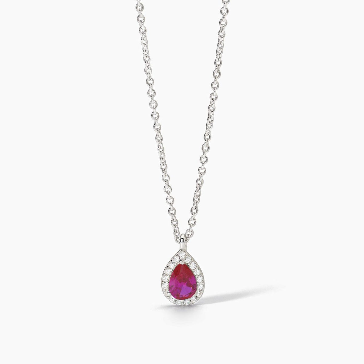 Collana con Goccia Mabina in Argento e Zirconi