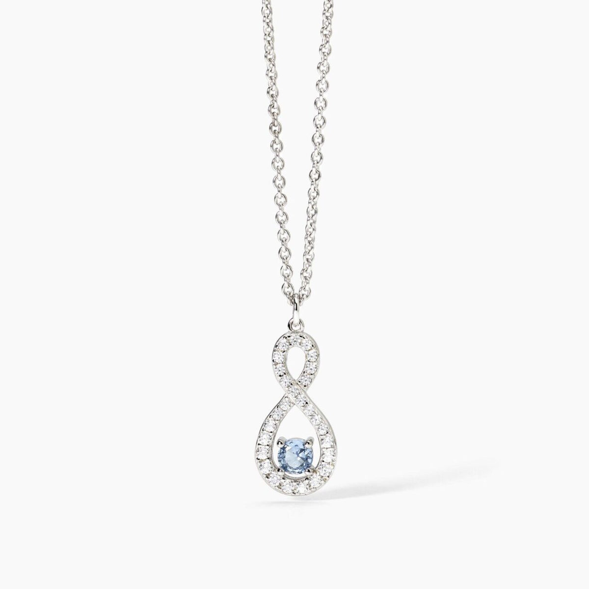 Collana Donna Mabina con Infinito in Argento con Zirconi