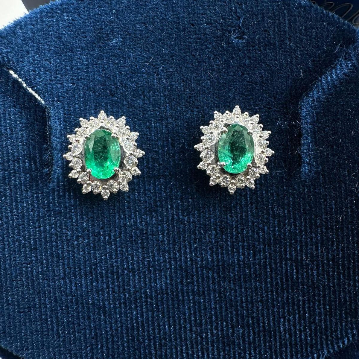 Orecchini Recarlo con Diamanti e Smeraldi Ct. 1,44
