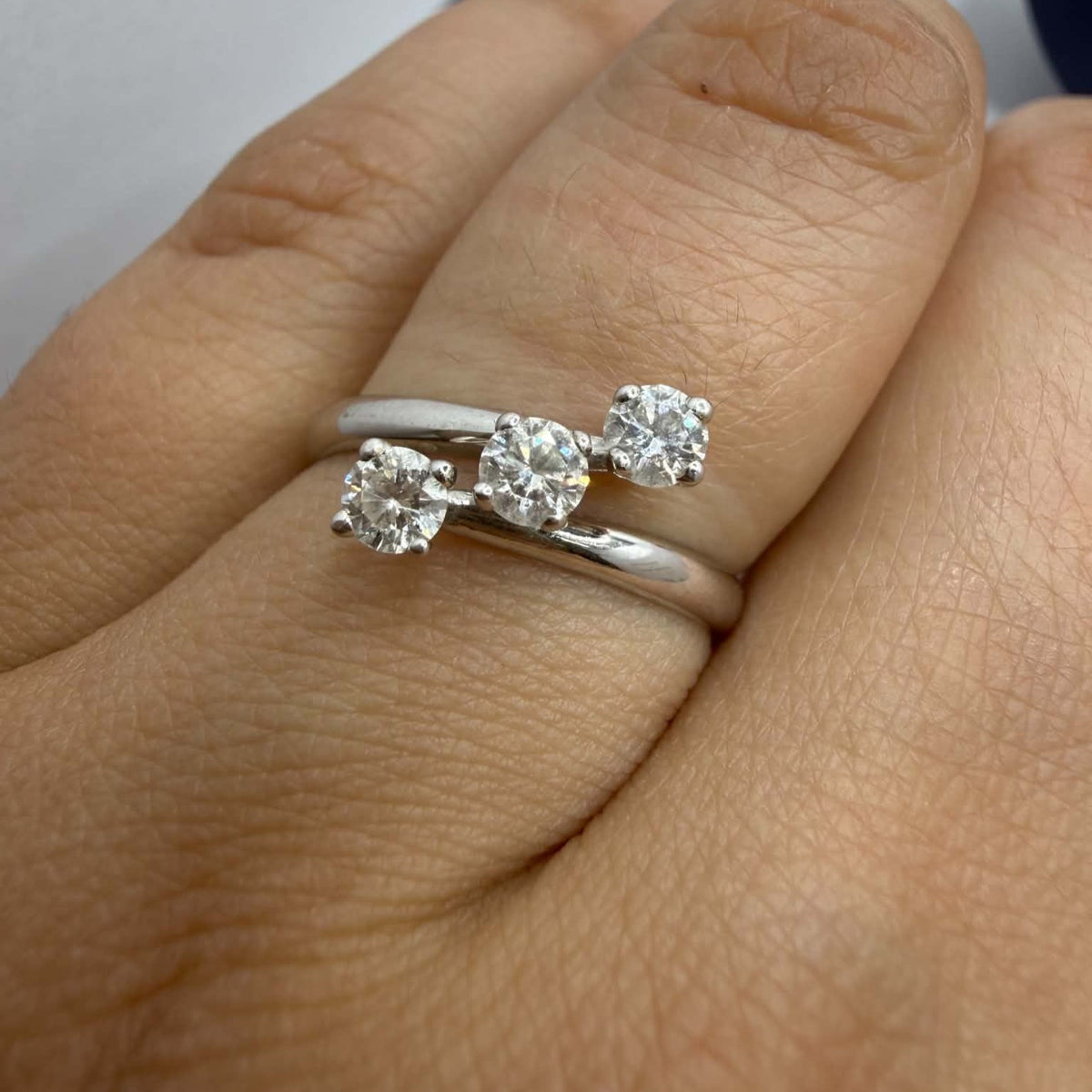 Anello Donna Trilogy Recarlo con Diamanti Ct. 0.45