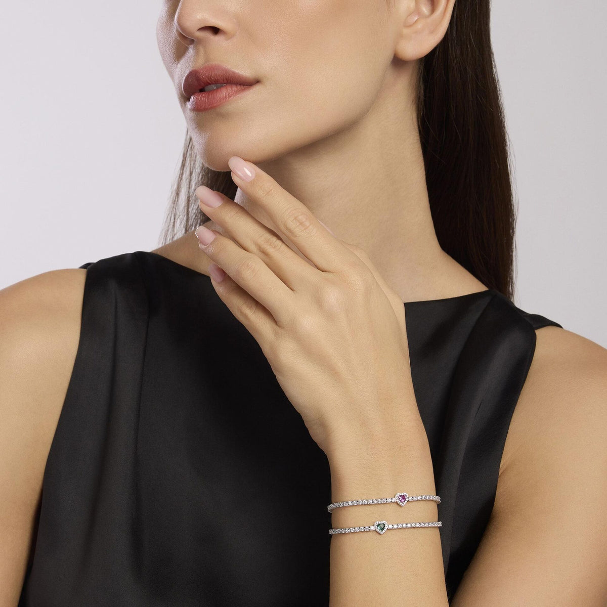 Bracciale Tennis Mabina Donna in Argento e Zirconi