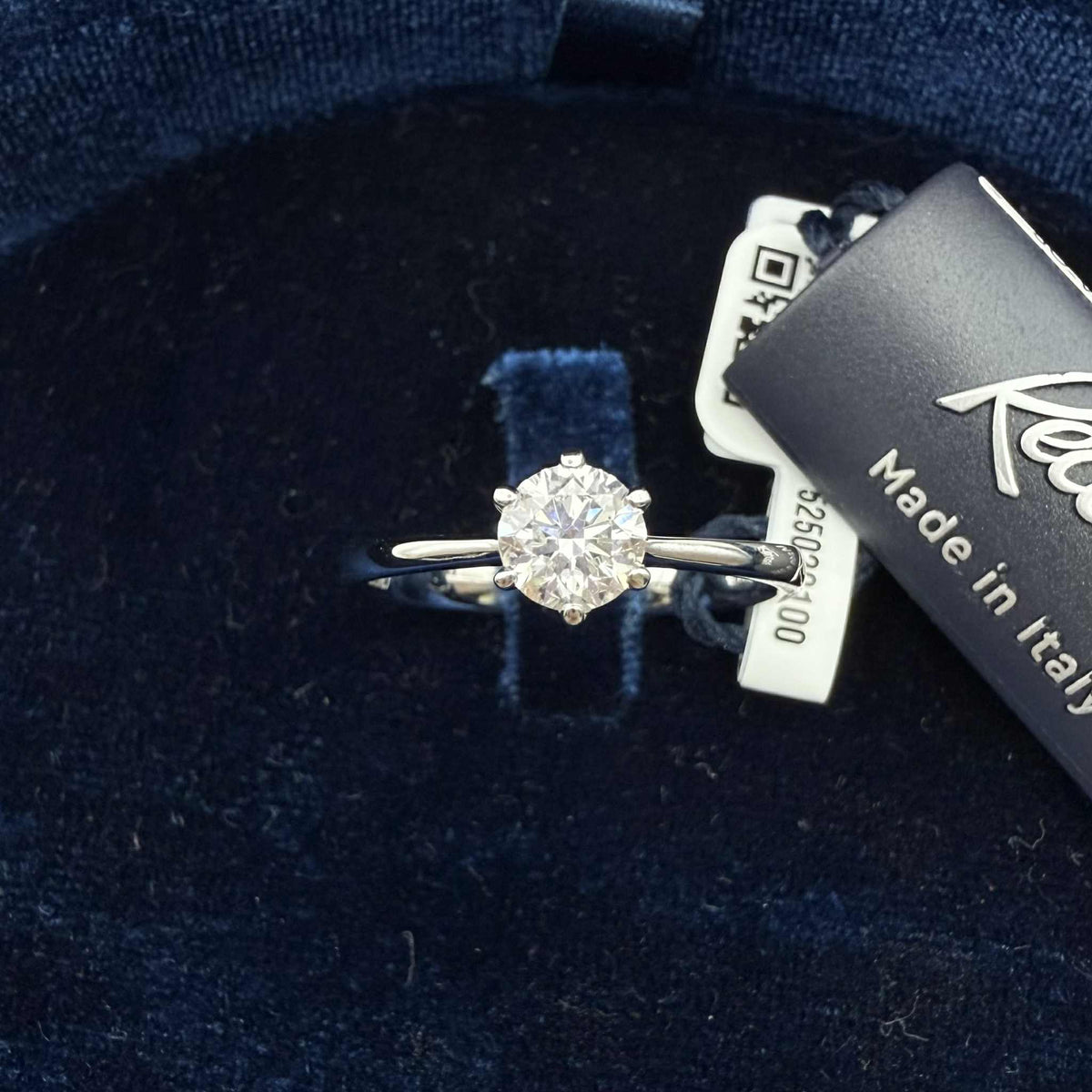 Anello Recarlo Solitario Anniversary Six con Diamanti Ct. 0.40