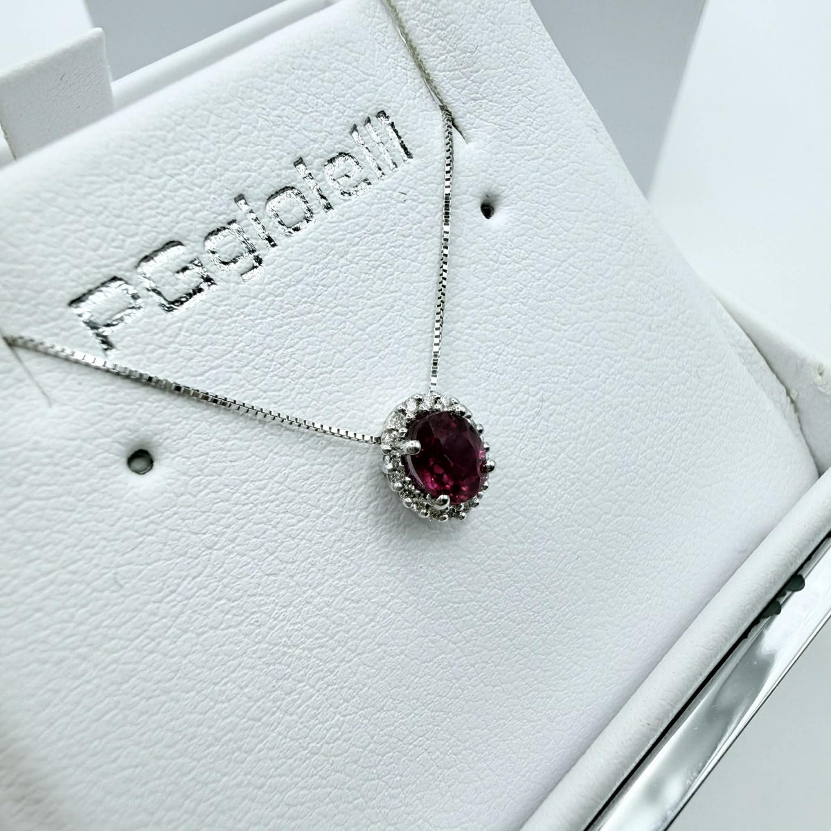 Collana Donna PG Gioielli con Rubino ct. 0,41 e Diamanti