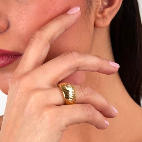 Anello Donna Morellato Onda in Acciaio Dorato